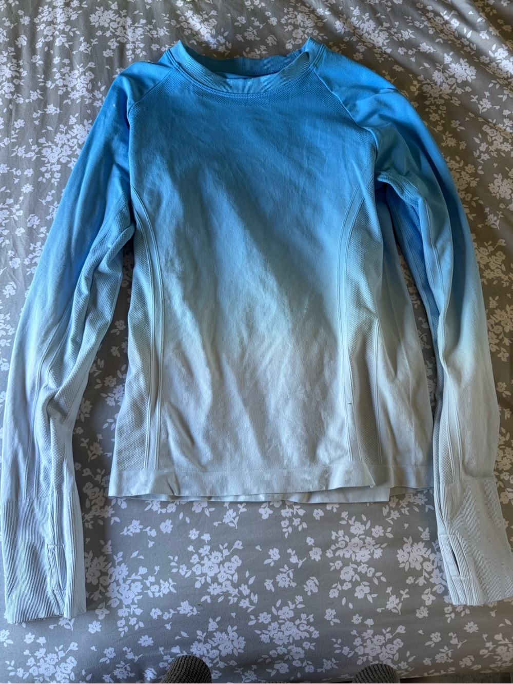 Women’s Ombre Blue Long Sleeve Tee